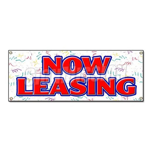 Signmission NOW LEASING BANNER SIGN for lease rent office retail space apartment apt B-Now Leasing - main